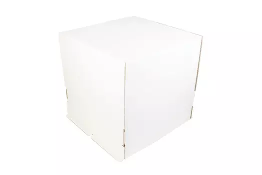 Коробка для торта картонная 42*42*45 см, Белая