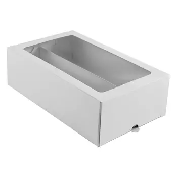 Коробка картонная для макарун (Белая) на 12 шт, 18*11*5,5 см