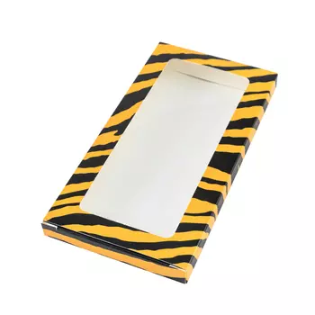 Коробка под шоколадку "Текстура тигра" с окном 18*9*1,4 см