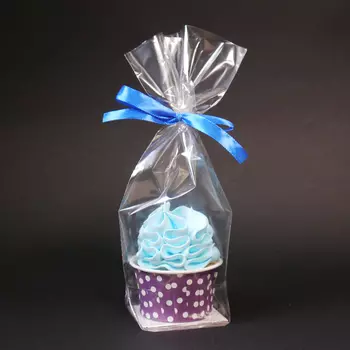 Пакет прозрачный с жестким дном, 55*60 мм, высота 23 см