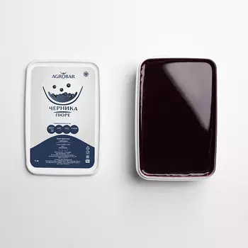 Пюре Черника (Агробар) замороженное, 1 кг