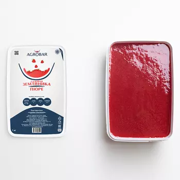 Пюре Земляника (Агробар) замороженное, 1 кг