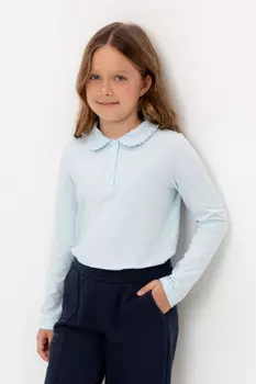 Блузка для девочек CROCKID, К 301599, цвет - светло-голубой