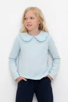 Блузка для девочек CROCKID, К 302495, цвет - светло-голубой