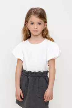 Блузка для девочек CROCKID, КР 302586, цвет - сахар