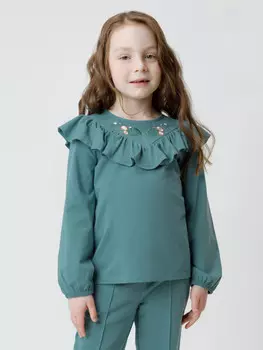 Блузка для девочек CROCKID, КР 302818, цвет - бирюзовый