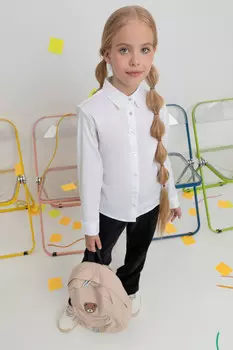 Блузка для девочек CROCKID, ТК 39030, цвет - белый
