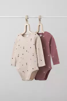 Боди для новорожденных CROCKID, К 6342-2уп, цвет - бежевый