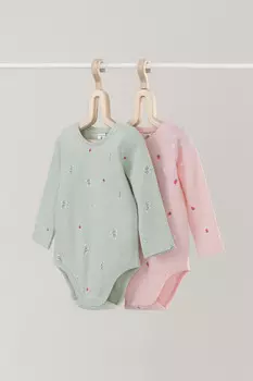 Боди для новорожденных CROCKID, К 6342-2уп, цвет - зеленый