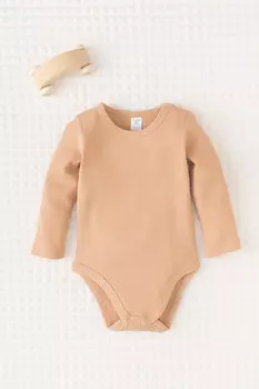Боди для новорожденных CROCKID, К 6475, цвет - коричневый