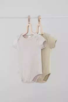 Боди для новорожденных CROCKID, К 6525-2уп, цвет - серый