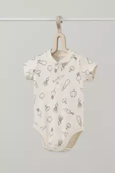 Боди для новорожденных CROCKID, К 6528, цвет - светло-бежевый