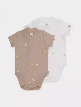Боди для новорожденных CROCKID, К 6543-2уп, цвет - бежевый