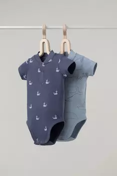 Боди для новорожденных CROCKID, К 6543-2уп, цвет - синий