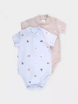 Боди для новорожденных CROCKID, К 6543-2уп, цвет - светло-серый5