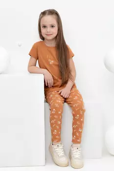 Бриджи для девочек CROCKID, КР 400517, цвет - коричневый