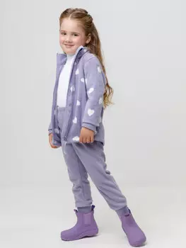 Брюки для девочек CROCKID, ФЛ 40006-1/6 ГР, цвет - фиолетовый