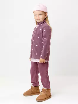 Брюки для девочек CROCKID, ФЛ 40006/9 ГР, цвет - бордовый