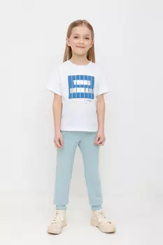 Брюки для девочек CROCKID, К 400516, цвет - голубой