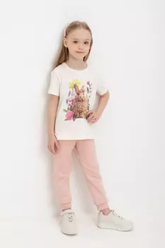 Брюки для девочек CROCKID, К 400542, цвет - розовый