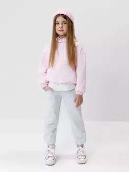 Брюки для девочек CROCKID, К 400574, цвет - светло-серый5