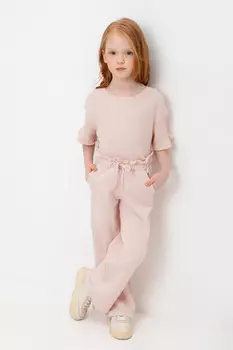 Брюки для девочек CROCKID, К 400689, цвет - розовый