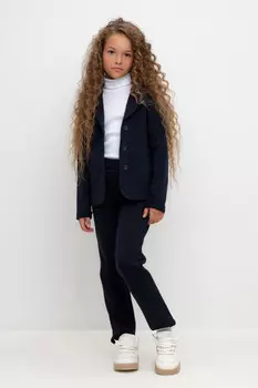 Брюки для девочек CROCKID, К 400708, цвет - синий