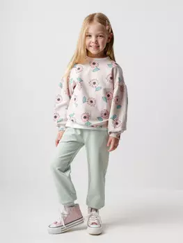 Брюки для девочек CROCKID, КП 400645, цвет - голубой