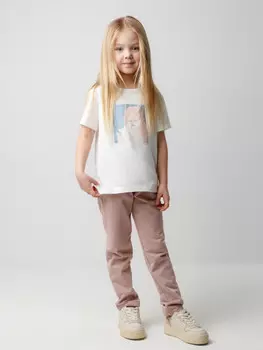 Брюки для девочек CROCKID, КП 400721, цвет - розовый