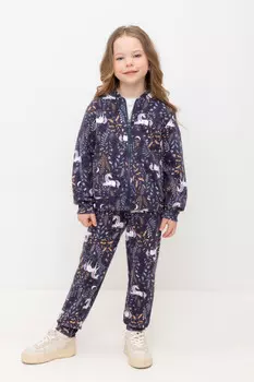 Брюки для девочек CROCKID, КР 400535, цвет - синий