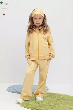 Брюки для девочек CROCKID, КР 400543, цвет - желтый