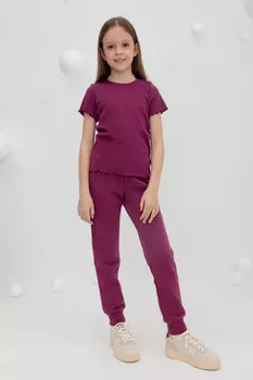 Брюки для девочек CROCKID, КР 400590, цвет - фиолетовый
