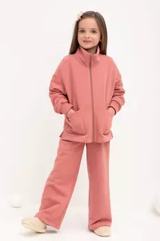 Брюки для девочек CROCKID, КР 400614, цвет - коричневый