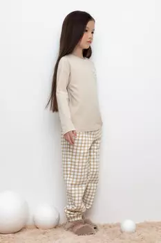 Брюки для девочек CROCKID, КР 400616, цвет - сахар