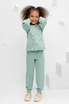 Брюки для девочек CROCKID, КР 400620, цвет - голубой