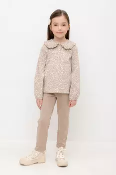 Брюки для девочек CROCKID, КР 400621, цвет - бежевый