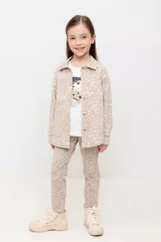 Брюки для девочек CROCKID, КР 400622, цвет - бежевый
