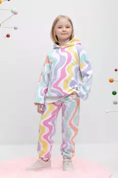 Брюки для девочек CROCKID, КР 400663, цвет - белый