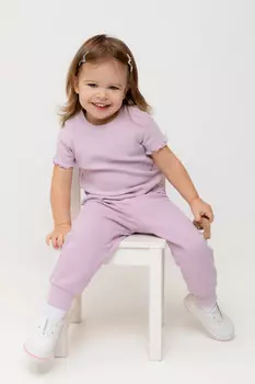 Брюки для девочек CROCKID, КР 400687, цвет - фиолетовый
