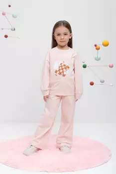 Брюки для девочек CROCKID, КР 400689, цвет - светло-розовый