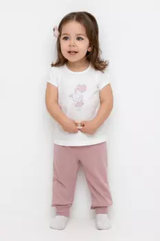 Брюки для девочек CROCKID, КР 400754, цвет - розовый