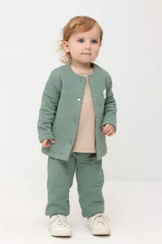 Брюки для девочек CROCKID, КР 400768, цвет - зеленый