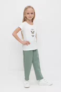 Брюки для девочек CROCKID, КР 400771, цвет - зеленый