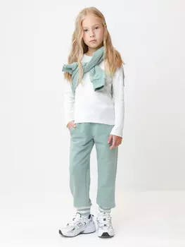 Брюки для девочек CROCKID, КР 400782, цвет - голубой