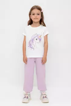 Брюки для девочек CROCKID, КР 400782, цвет - фиолетовый