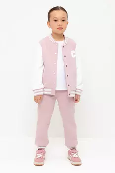 Брюки для девочек CROCKID, КР 400782, цвет - розовый