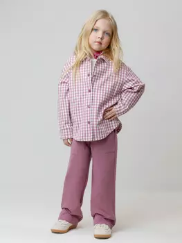 Брюки для девочек CROCKID, КР 400786, цвет - бордовый