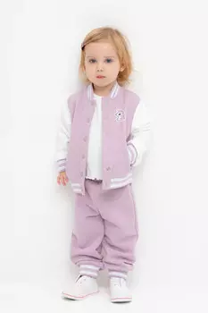 Брюки для девочек CROCKID, КР 400787, цвет - фиолетовый