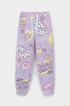 Брюки для девочек CROCKID, КР 400792-1, цвет - фиолетовый