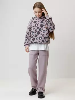 Брюки для девочек CROCKID, КР 400844, цвет - фиолетовый